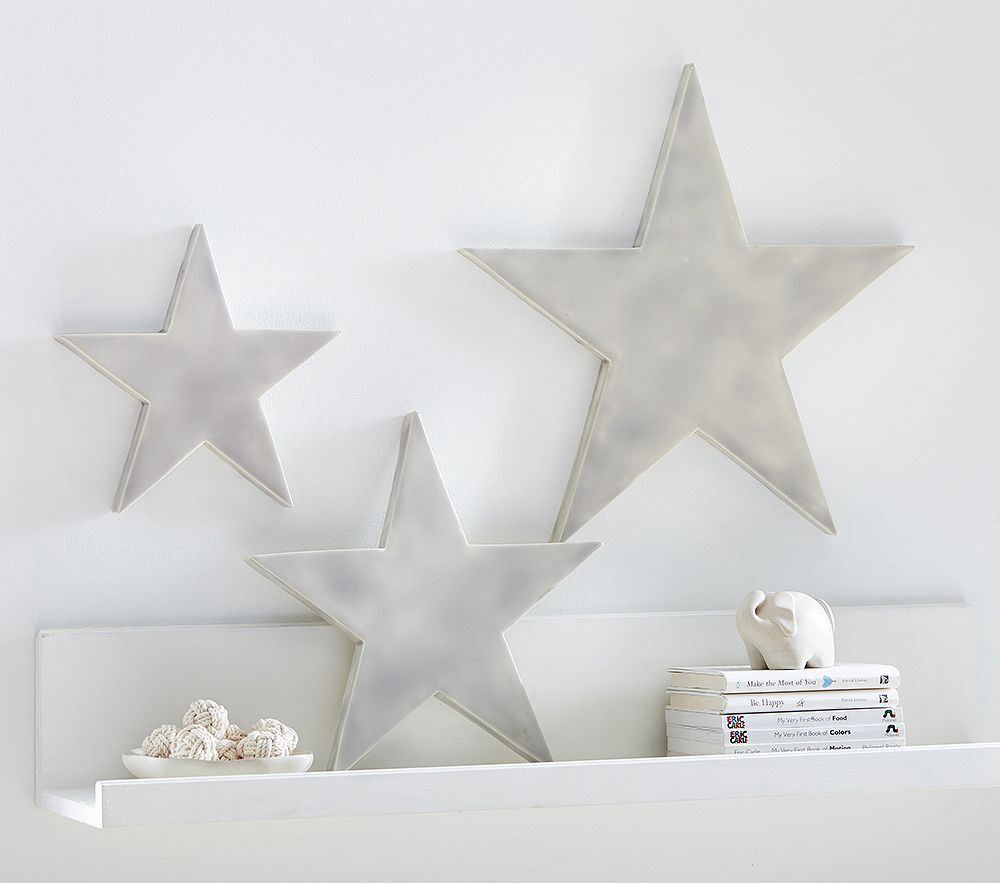 Pottery Barn Kids Ceramic Star Decor Set of 3
